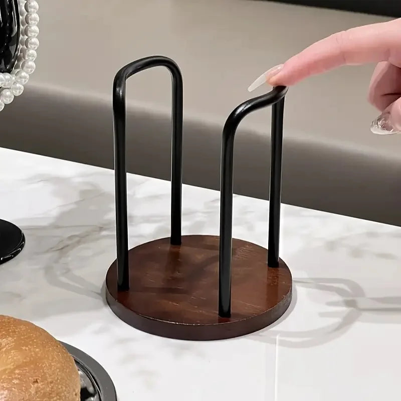 1pc Disposable Cup Storage Holder Rack Shelf Water Tea Cups Wood Dispenser with Longer Stick Mug Display Stand Organizer Supplie
