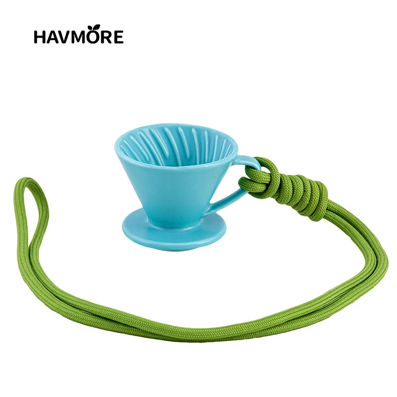 Mini Ceramic Reusable Coffee Dripper Handheld Extra Wide Pour Over Brewing Filters