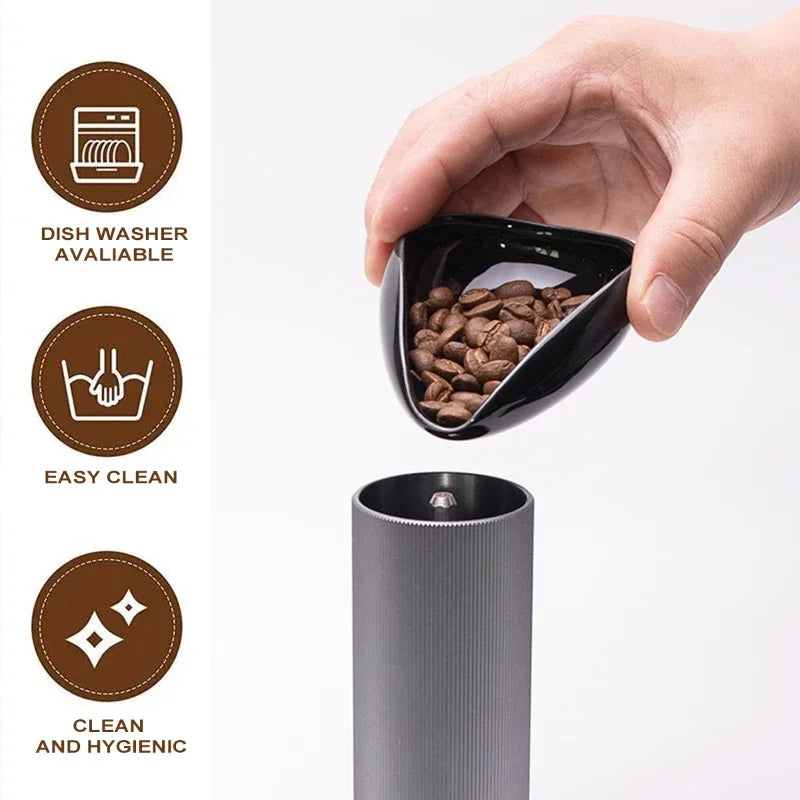 Coffee Bean Dosing Cup and Spoon Set, Ceramic Dosing Vessel Measuring Tray Kit for Coffee or Tea, Espresso Accessories