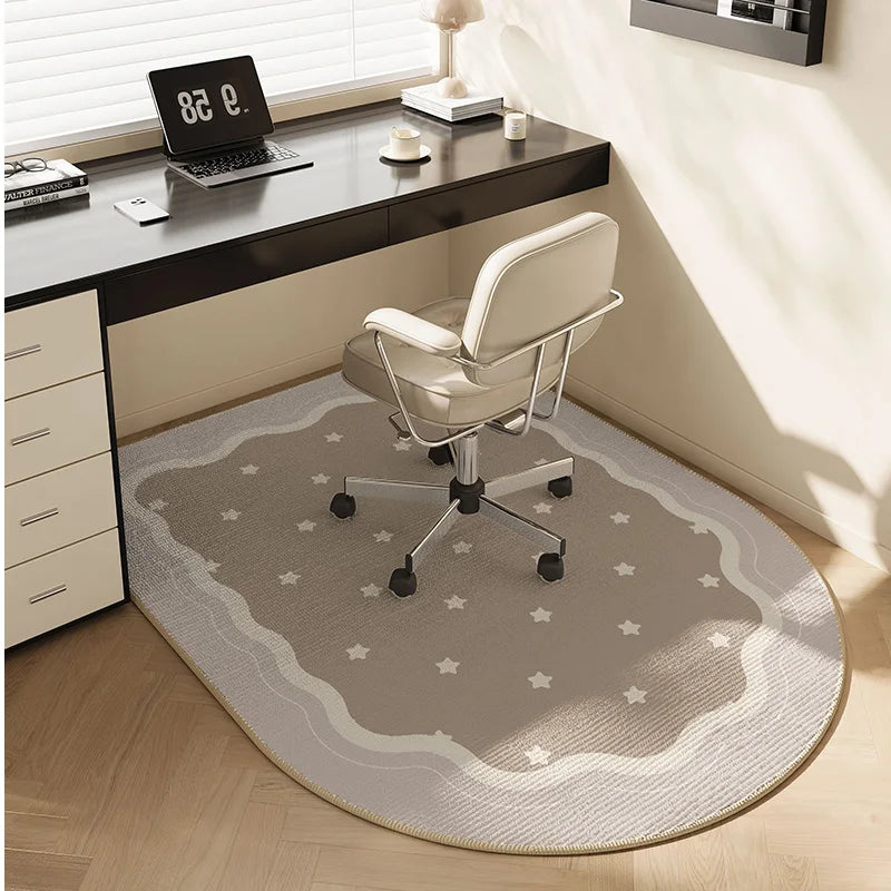 VIKAMA Computer Chair Floor Mat, Soft And Anti-Slip, Bedroom Dressing Table Carpet, Study Desk And Chair Mat, Home Decoration