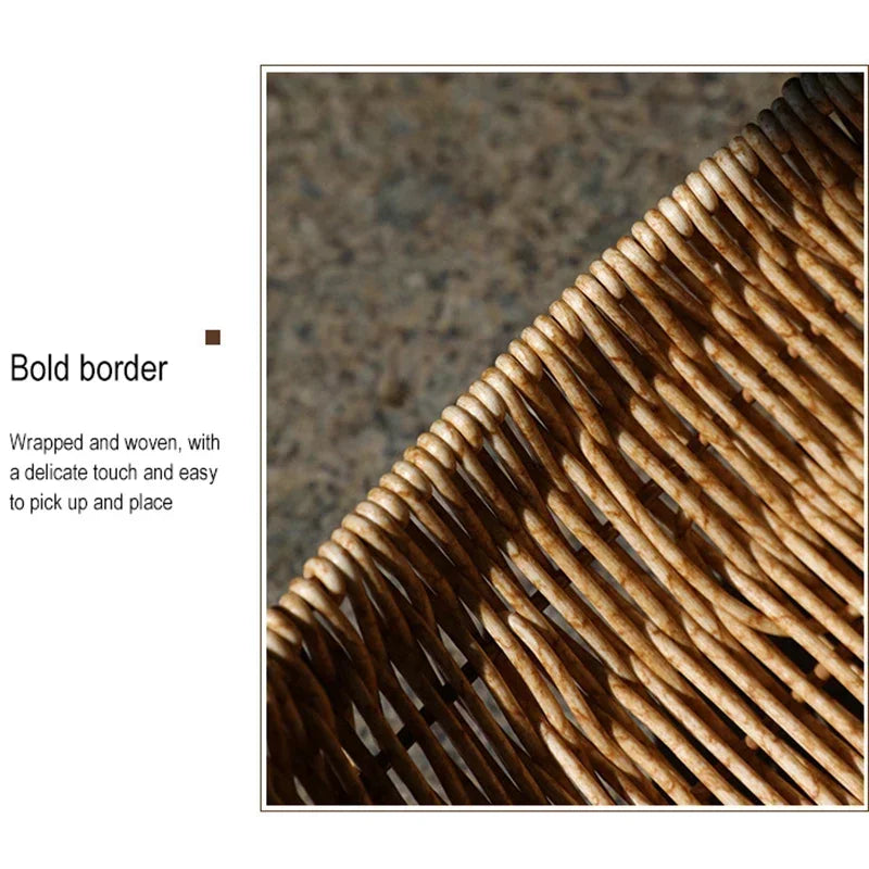 1PC Imitation Rattan Fruit Basket Creative Plastic Sundry Storage Basket Hand-Woven Storage Box Home Kitchen Storage Supplies