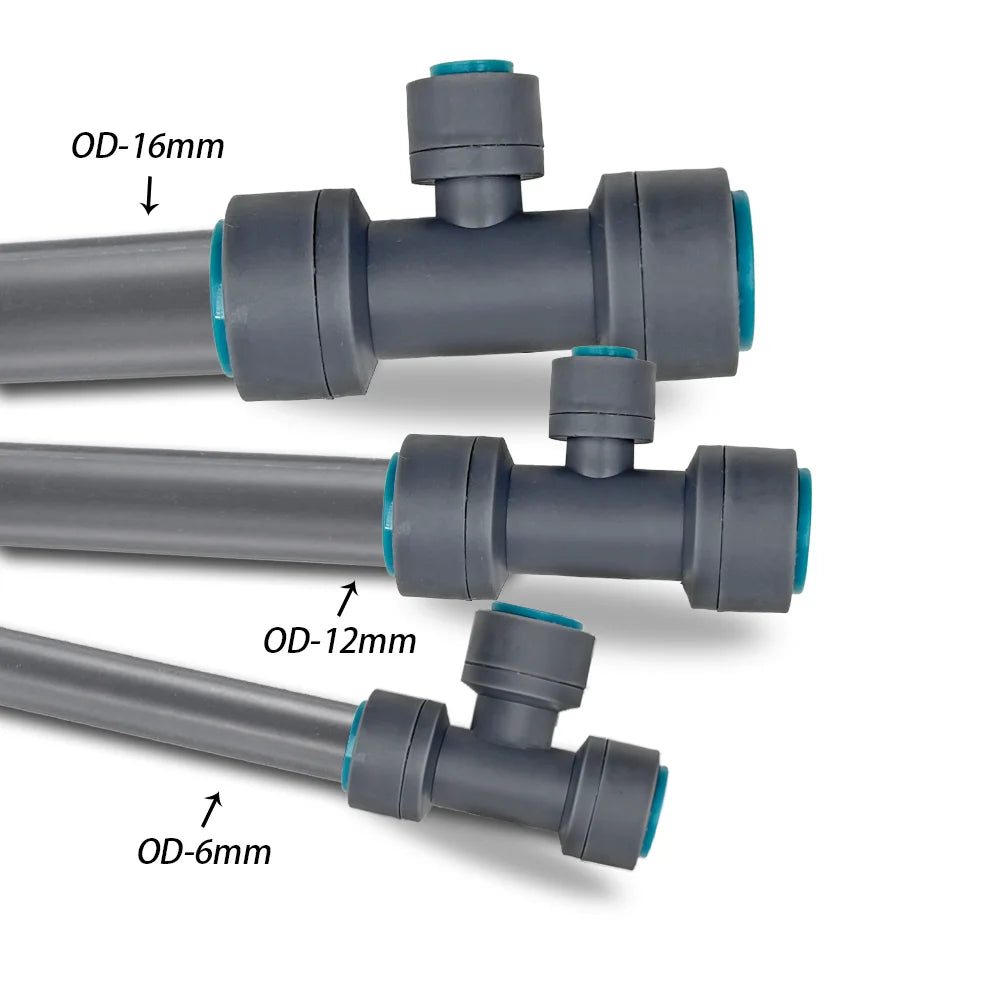 10M/20M/30M 1/4" 3/8" 1/2" Gray PE Hose for Home Garden Areenhouse Drip Irrigation Pipe OD-6mm OD-12mm OD-16mm Watering Tubeing
