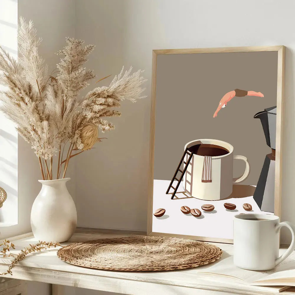 Good Morning Coffee Wall Art Posters for Modern Living Room Home Decor Lovers Gifts Diver Canvas Prints Kitchen
