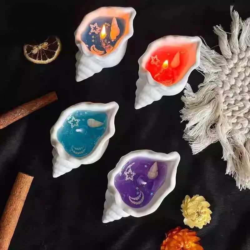 1pcs Sea Shell Aromatherapy Candle Creative Starfish Shell Scented Candle Sea Shell Candle Handmade Sea Shell Whirlpool Candles