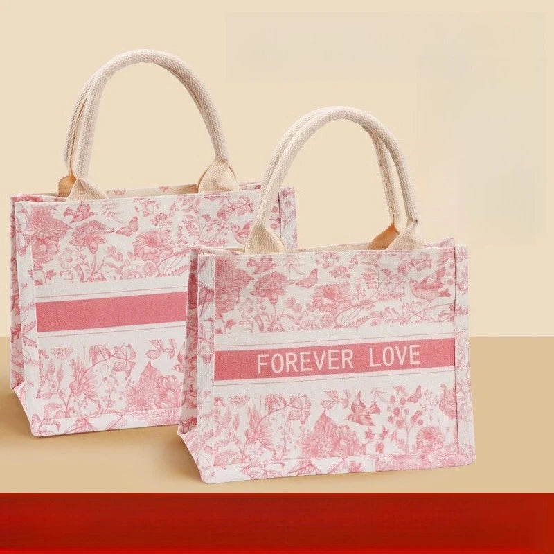 Wedding Holiday Party Wedding Party Gift Bag Canvas Tote Bag Festive Gift Wrapping Tote Bag
