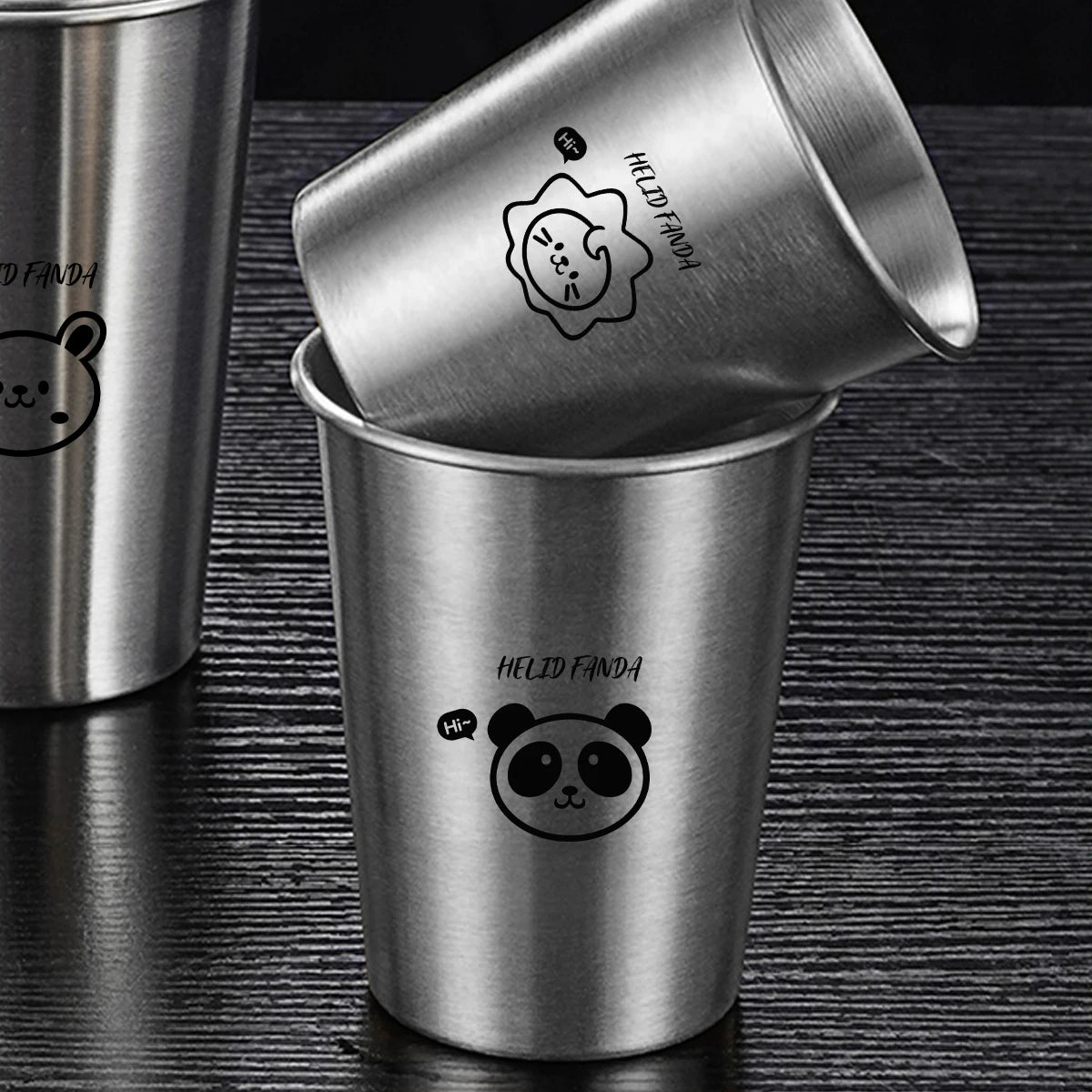 WORTHBUY 304 Stainless Steel Cup Stackable Metal Tumbler Cups Portable Durable Drinking Cup Beer Cup Milk Coffee Mug Drinkware