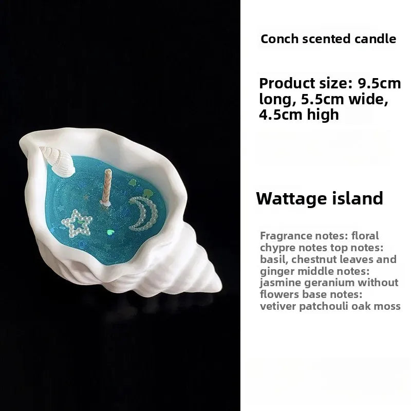 1pcs Sea Shell Aromatherapy Candle Creative Starfish Shell Scented Candle Sea Shell Candle Handmade Sea Shell Whirlpool Candles