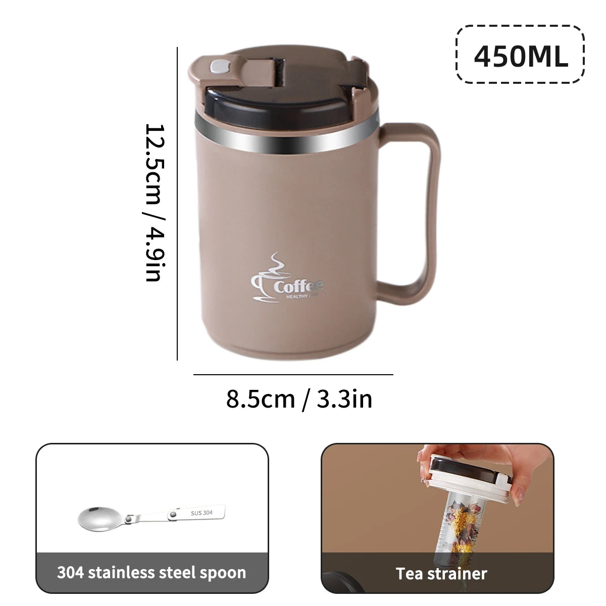 Double-Wall Insulated Travel Mug (450/500ml)