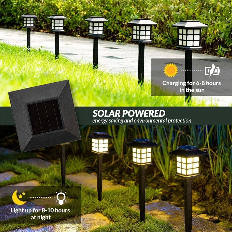 Solar Light LED Light Outdoor Waterproof Solar Walkway Lights Landscape Lighting for Garden Yard Patio Driveway Camping Decor