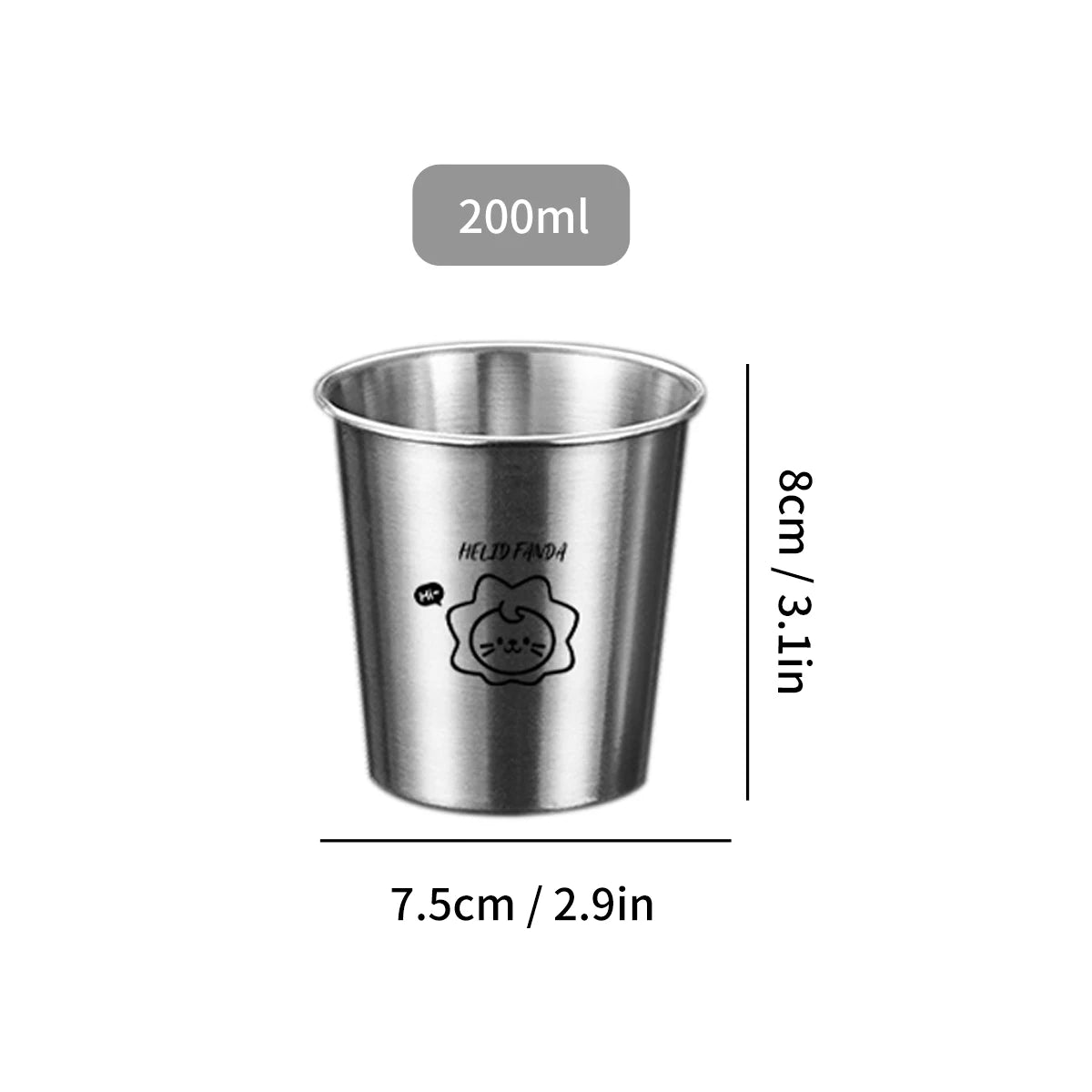 WORTHBUY 304 Stainless Steel Cup Stackable Metal Tumbler Cups Portable Durable Drinking Cup Beer Cup Milk Coffee Mug Drinkware