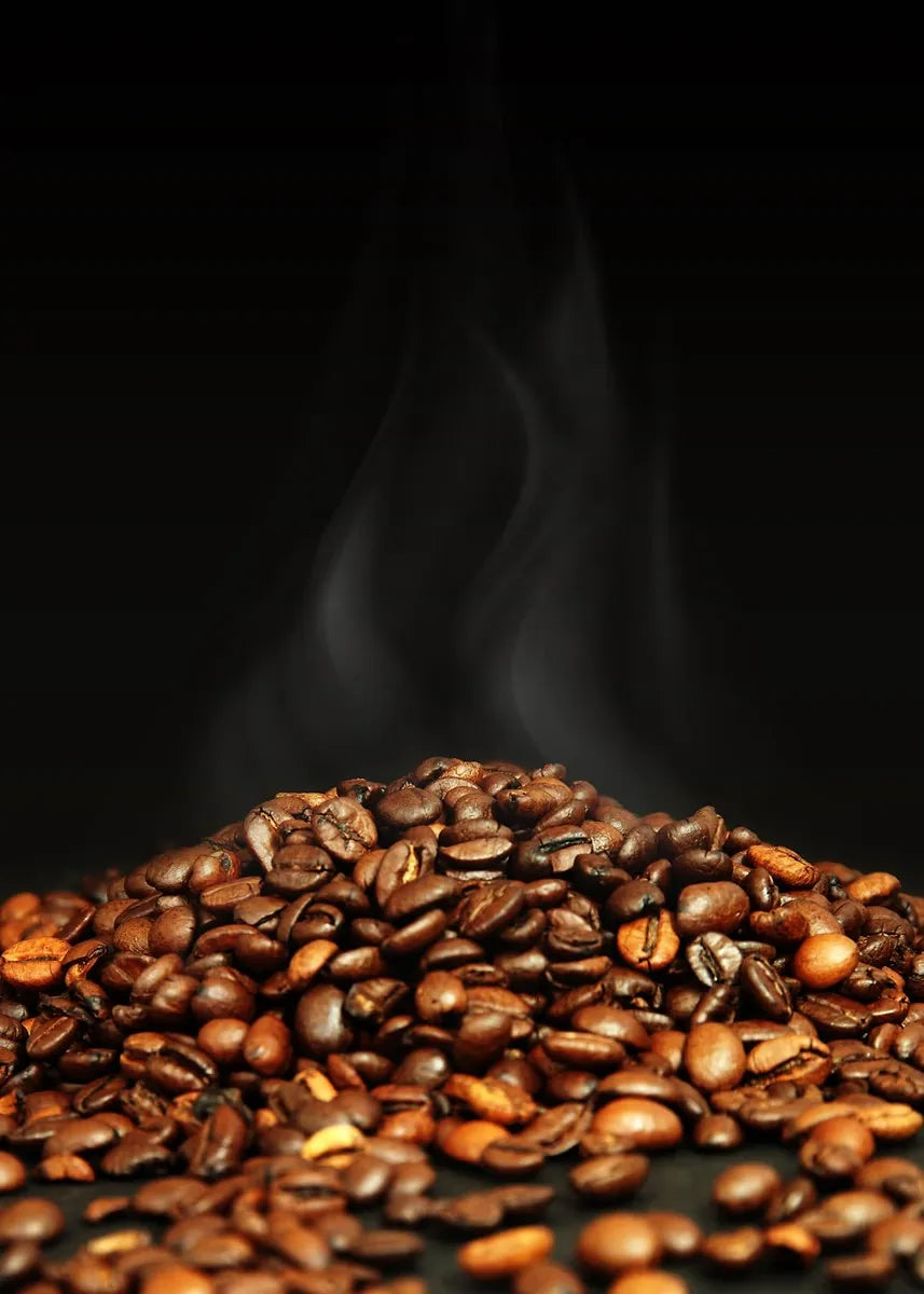 Coffee Cup And Beans Photograph Posters Delicious Coffee Latte Breakfast Prints Canvas Painting Wall Art Picture Home Room Decor