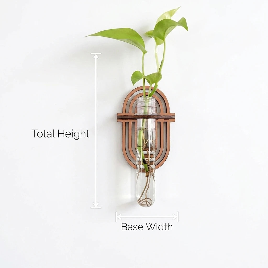 Wooden-Geometric Wall Shelf Plant Stand for Home Decoration Storage Rack
