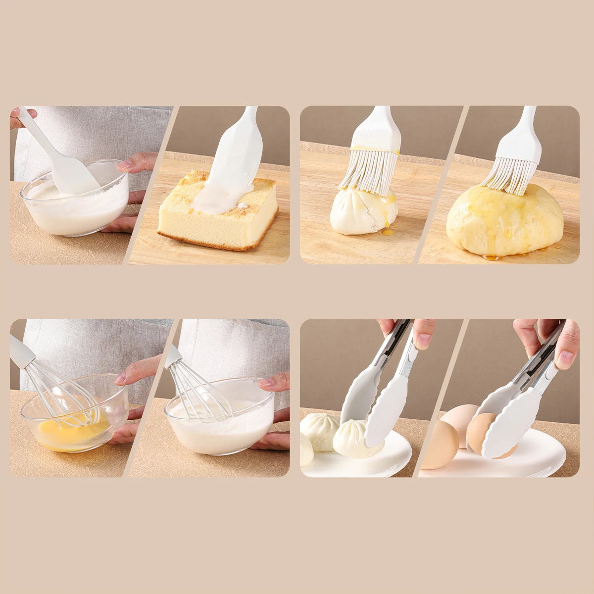 4Pcs Silicone Baking & Cooking Set