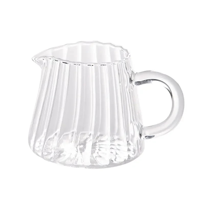 Striped Simplicity Handwork Small Milk Pot Heat-resistant Glass Exquisite Milk Cup Tea Dispenser Milk Pot Espresso Measuring Cup