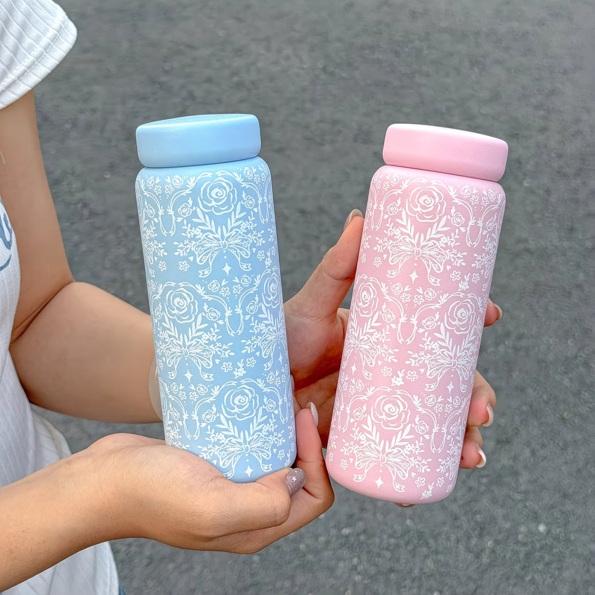 320ml Mini Direct Drinking Thermos Cup with Tea Strainer, Portable Coffee Cup & Gift Water Bottle, Couple Gifts