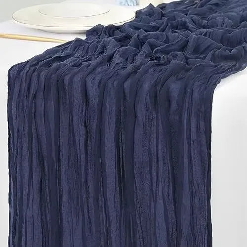 Gauze Table Runner Dinning Decoration 90*300CM Rustic Country Boho Beach Wedding Party Table Decor Christmas Table Runners