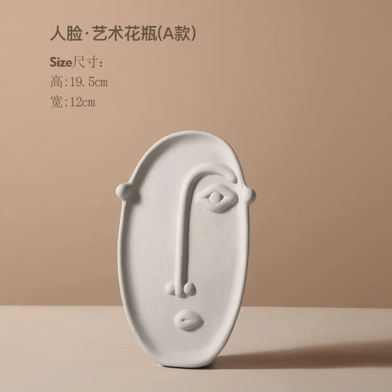 Wabi-Sabi Ceramic Vase – Modern Decorative Flower Vase for Home Décor