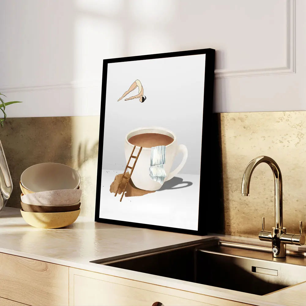 Good Morning Coffee Wall Art Posters for Modern Living Room Home Decor Lovers Gifts Diver Canvas Prints Kitchen