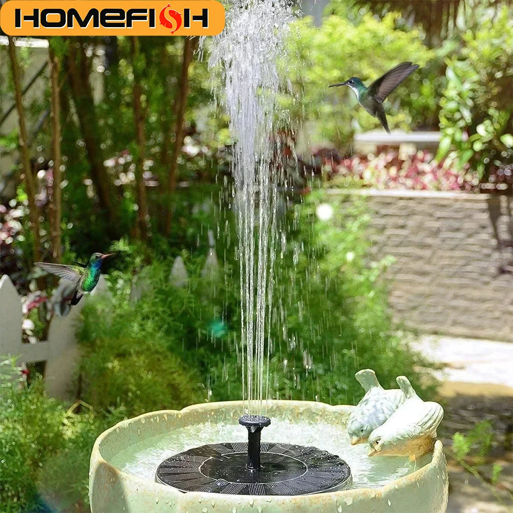 Mini Solar Water Fountain - Solar-Powered Pool/Pond Waterfall, Outdoor Garden Decoration & Bird Bath Supplies