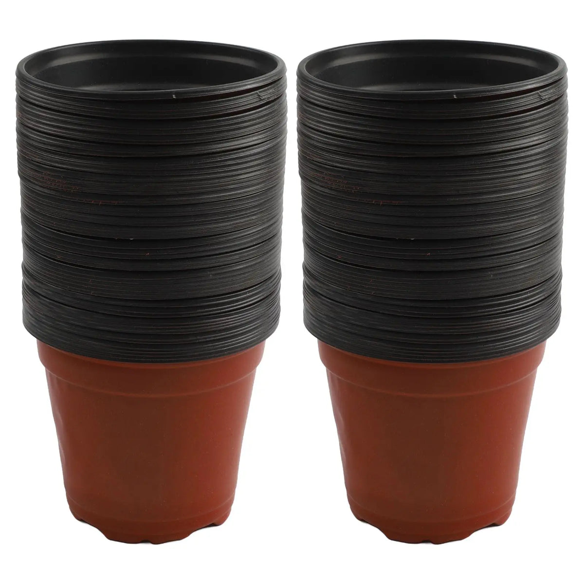 100pcs Two-Color Flower Pot Plastic Red And Black Pot Flower Pot Flowerpot Plastic Grow Box For Home Garden Plants Nursery