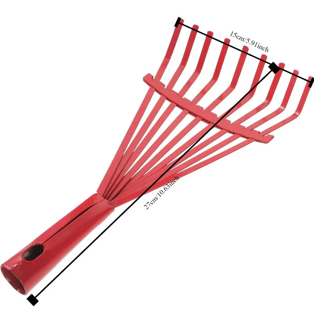 High-carbon Steel Rake Leaf Rake Fallen Leaves Rake Garden Lawn And Yard Metal Rake Farm equipment Tools