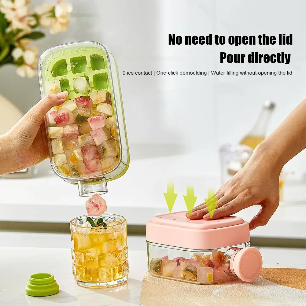 Summer Ice Cube Tray With Straw 2 in1 Ice Tray And Water Bottle For Ice Maker Silicone Ice Cube Portable Kettle Reusable Icecup