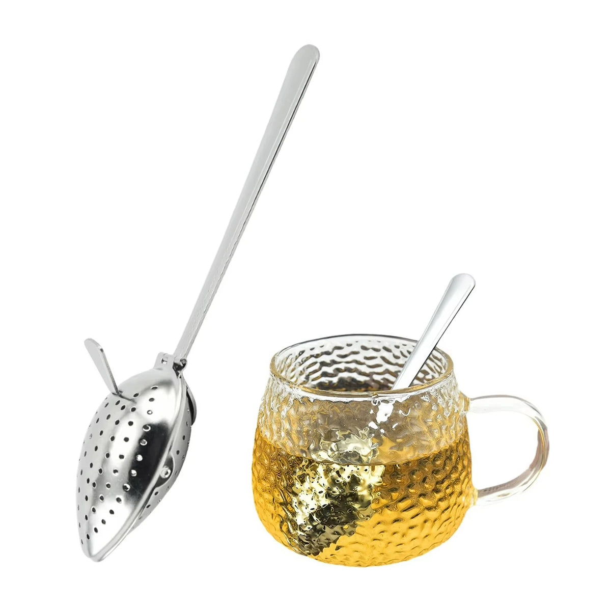 Stainless Steel Tea Strainer Tea Ball Infuser Filter Fine Mesh Tea Infuser Spoon Reusable Loose Leaf Strainer Bag Brew Herb Tea