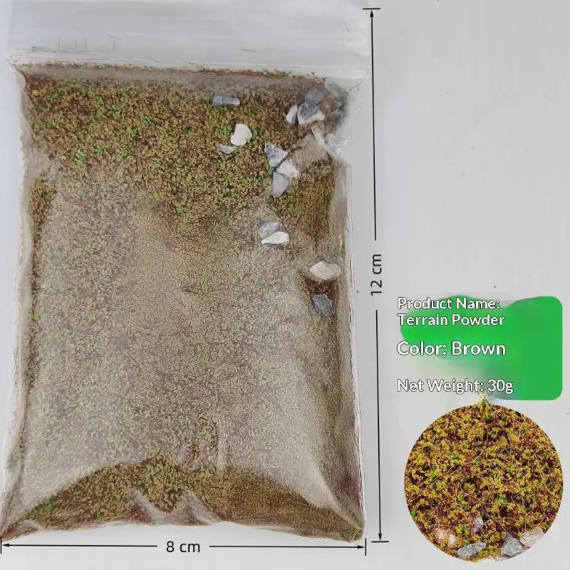 30g/bag Simulated Lawn Sand Table Miniature Landscape Layout With Stone Vegetation DIY Model Mixed With Stone Grass Powder