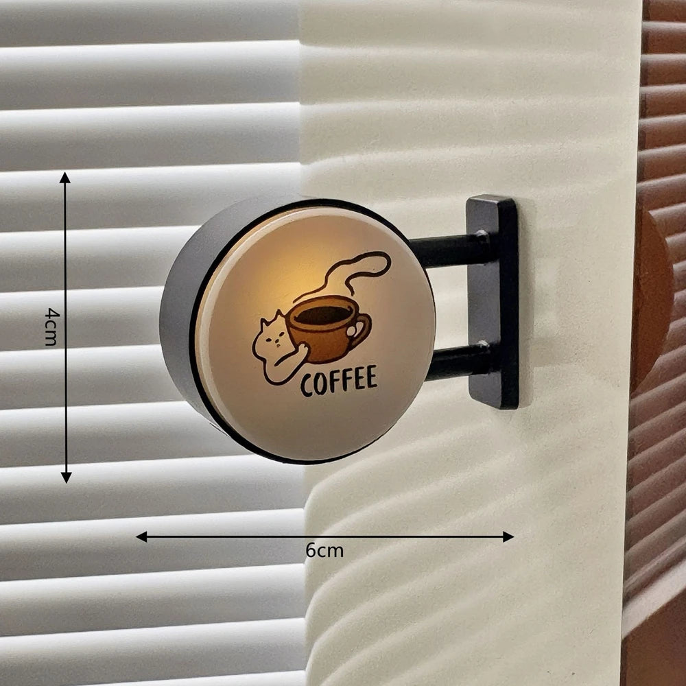 Mini Lightbox Fridge Magnet Coffee Japanese-style Creative Tourism Souvenir Magnetic Luminous Light Box Home Decoration Gift