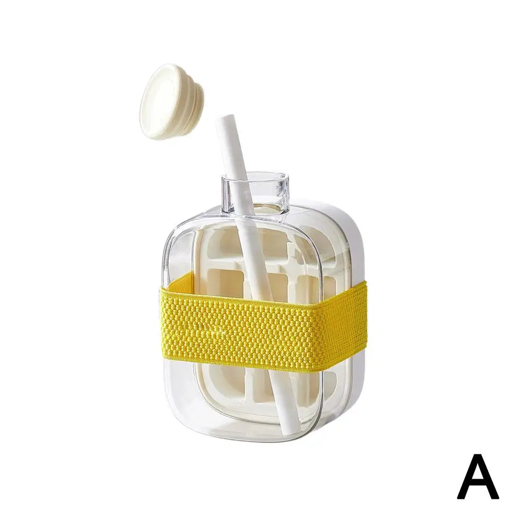 Summer Ice Cube Tray With Straw 2 in1 Ice Tray And Water Bottle For Ice Maker Silicone Ice Cube Portable Kettle Reusable Icecup