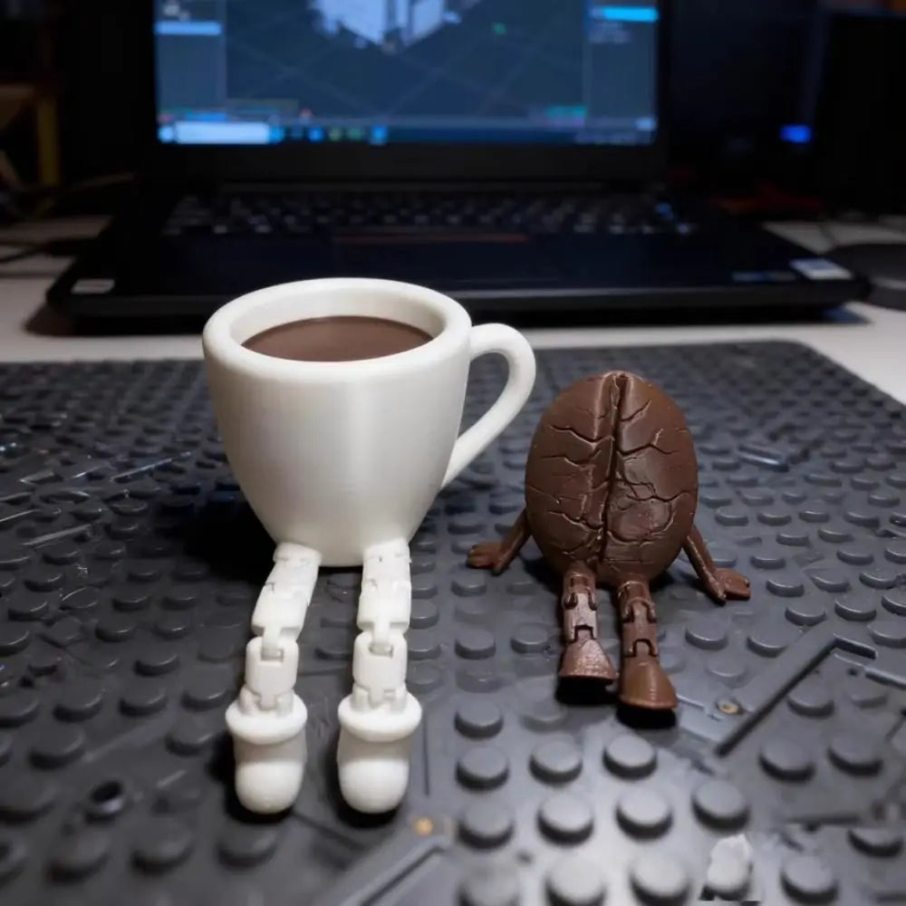 3D Printing Coffee Bean Ornaments Funny Multi Functional Coffee cup Ornament Sculpture Model Home Decorations For Home