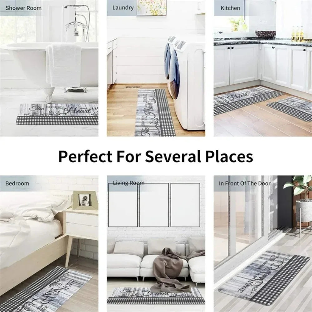 1pc Cute Cat Paw Print Kitchen Mat Non-Slip Polyester Mat for Living Room, Bathroom Gift for Cat Lovers, Cat Accessories