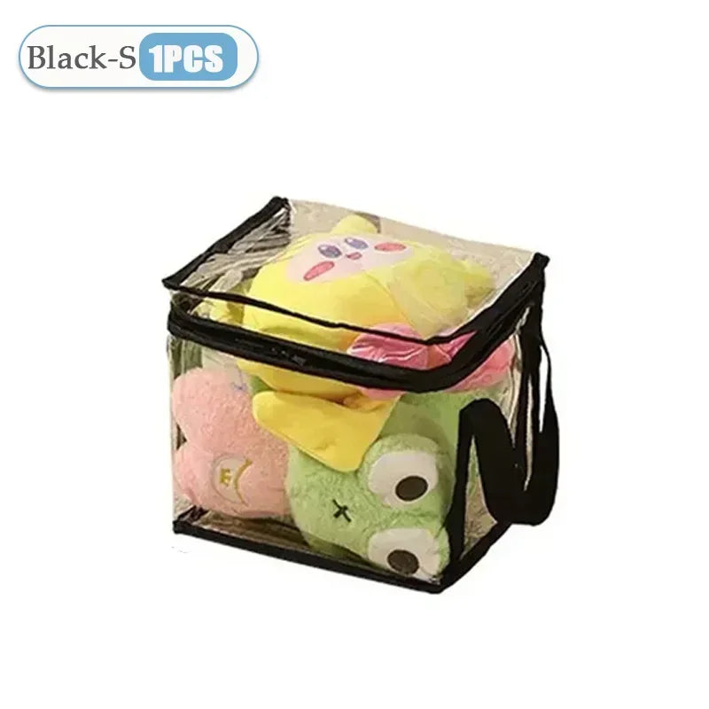 1/3/5PCS Transparent Toy Storage Box Large Capacity Waterproof Dustproof Folding Organizer Bag for Home Closet Bedroom Supplies