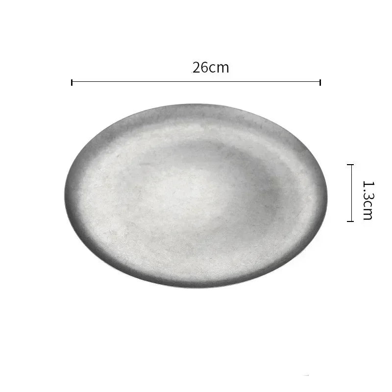304 Stainless Steel Vintage Dessert Plate