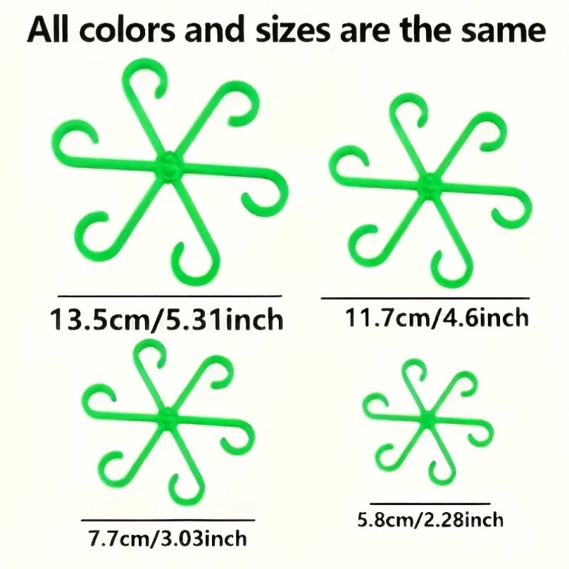 4Pcs Plant Anti-Toppling Support Pole Green Plant Fixator Flower Hydroponic Folding Fixed Support Plant Stand Garden Accessories