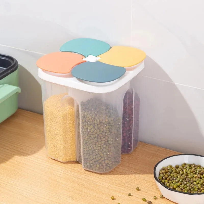 1.5/2.3L Cereals Storage Box Sealed Jar with Lid Grain Noodle Tea Food Keep Fresh Container Kitchen Storage Supplies