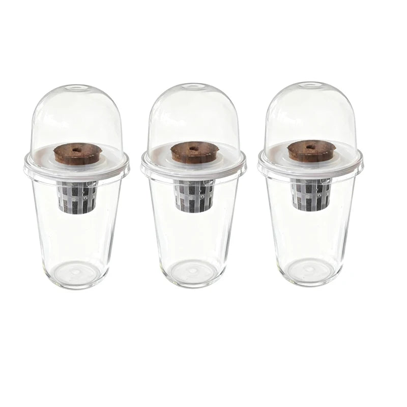 1-5pc Visible Clear Plants Germination Cup Hydroponic Seed Planter Pots Reusable Durable Seed Starter Tray Plastic View Cups