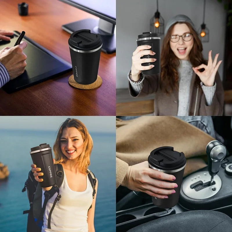 Double-Wall Insulated Coffee Mug for Travel