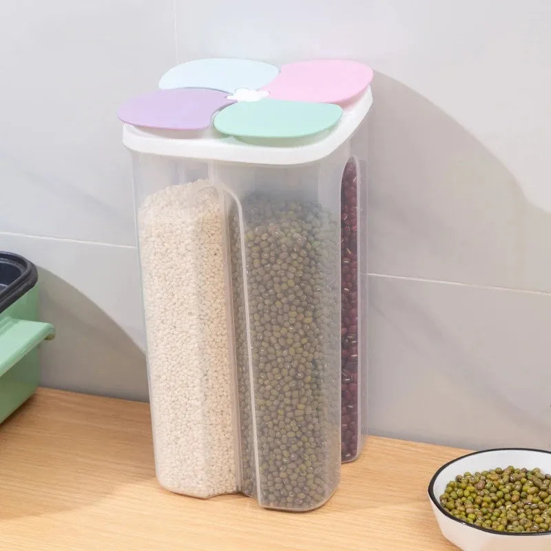 1.5/2.3L Cereals Storage Box Sealed Jar with Lid Grain Noodle Tea Food Keep Fresh Container Kitchen Storage Supplies