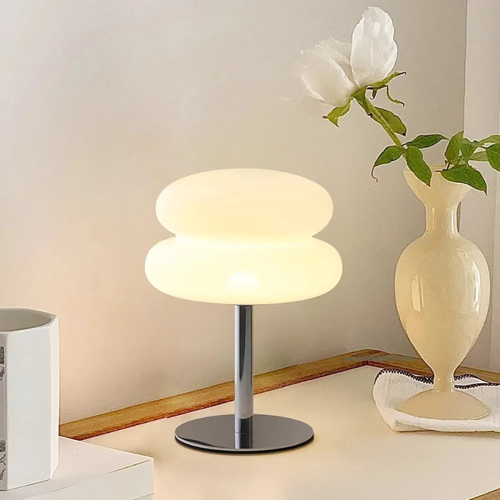 مصباح طاولة لغرفة النوم، مصباح غرفة، USB، مصباح طاولة LED على شكل فطر، إضاءة محيطة لغرفة المعيشة وغرفة الطعام (ليس زجاجيًا)