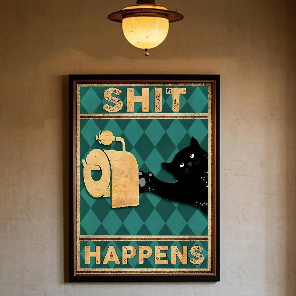 Interesting Cats And Quotes Poster HD art wall waterproof home living room bedroom bar aesthetic decoration
