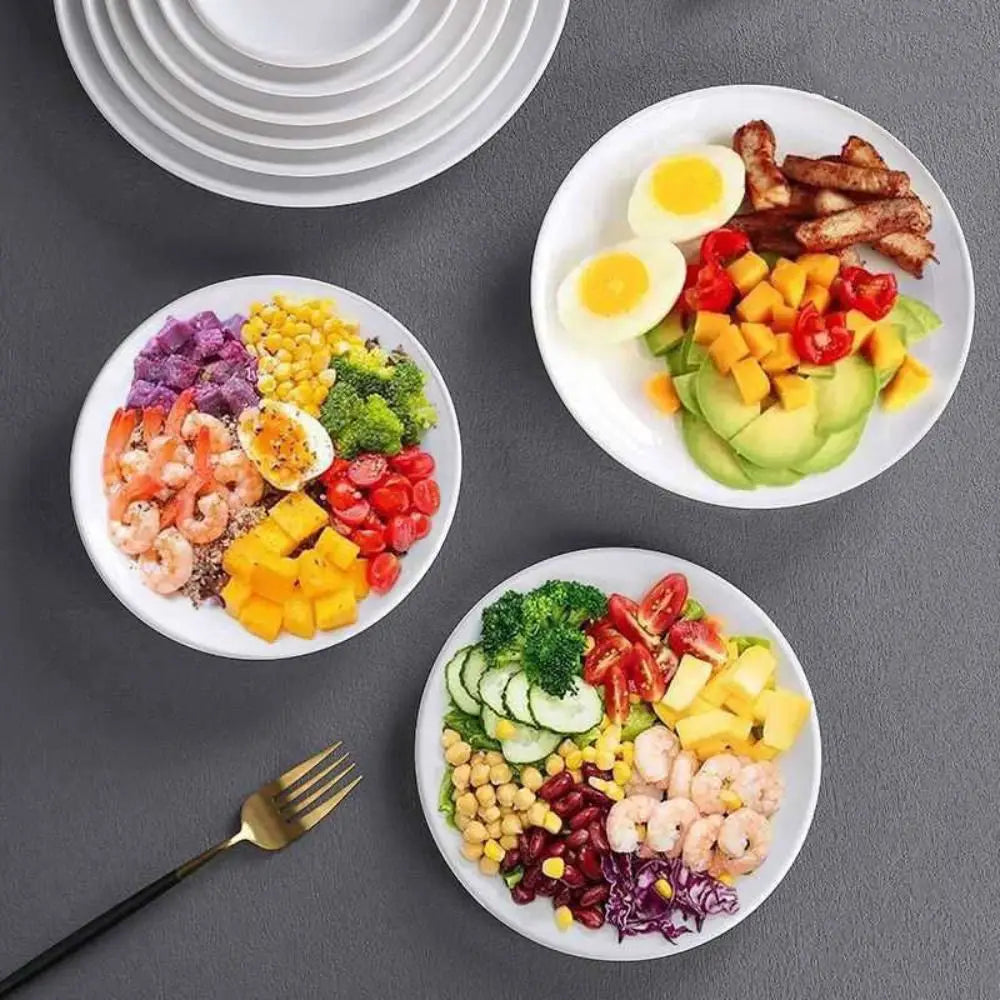 White Melamine Unbreakable Dinner Plate