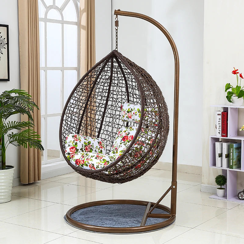 Hot Selling Indoor Swing Outdoor Hanging Chair Rattan Wicker Egg Swing Chair Customized