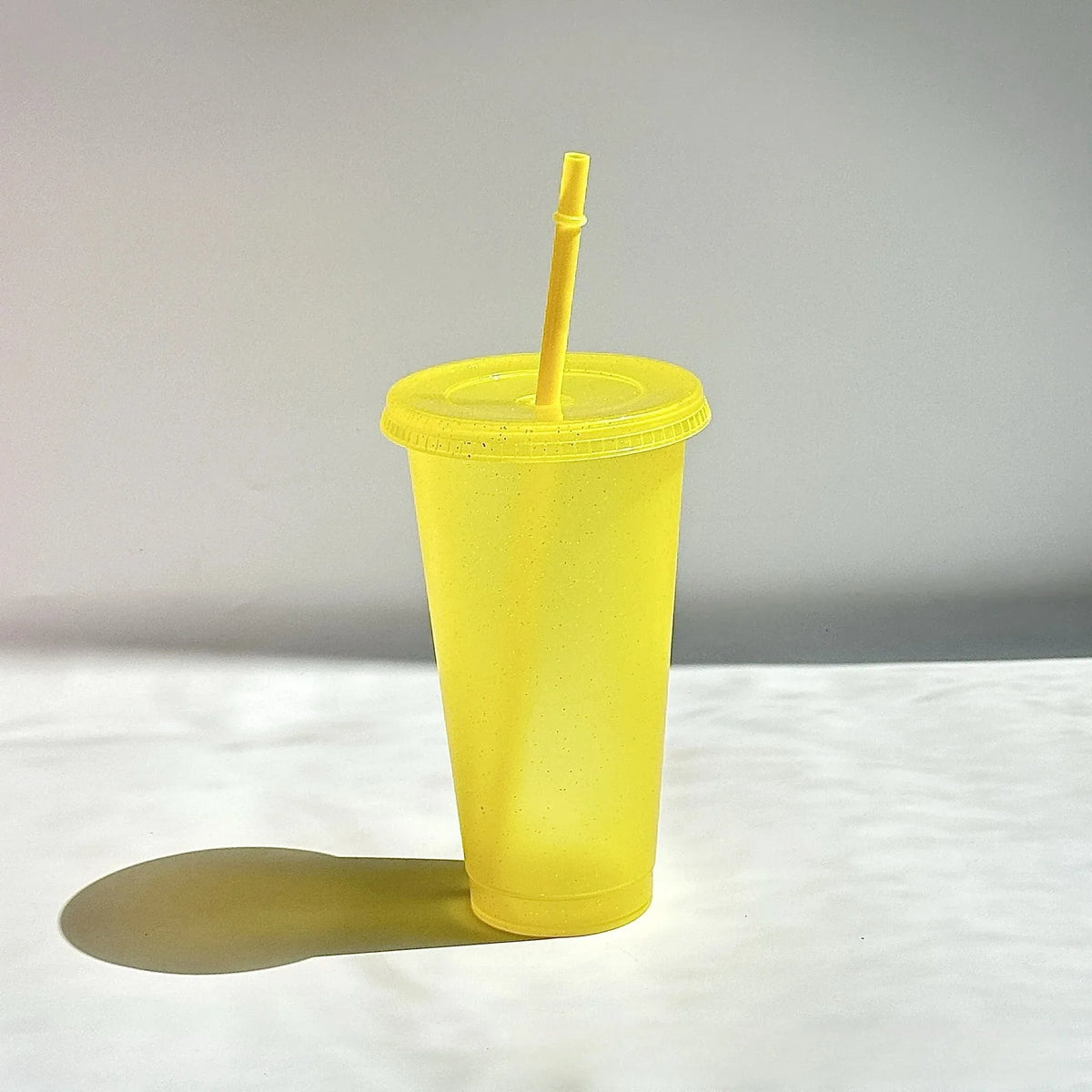 Reusable Hard Plastic Cold Drink Cups Set
