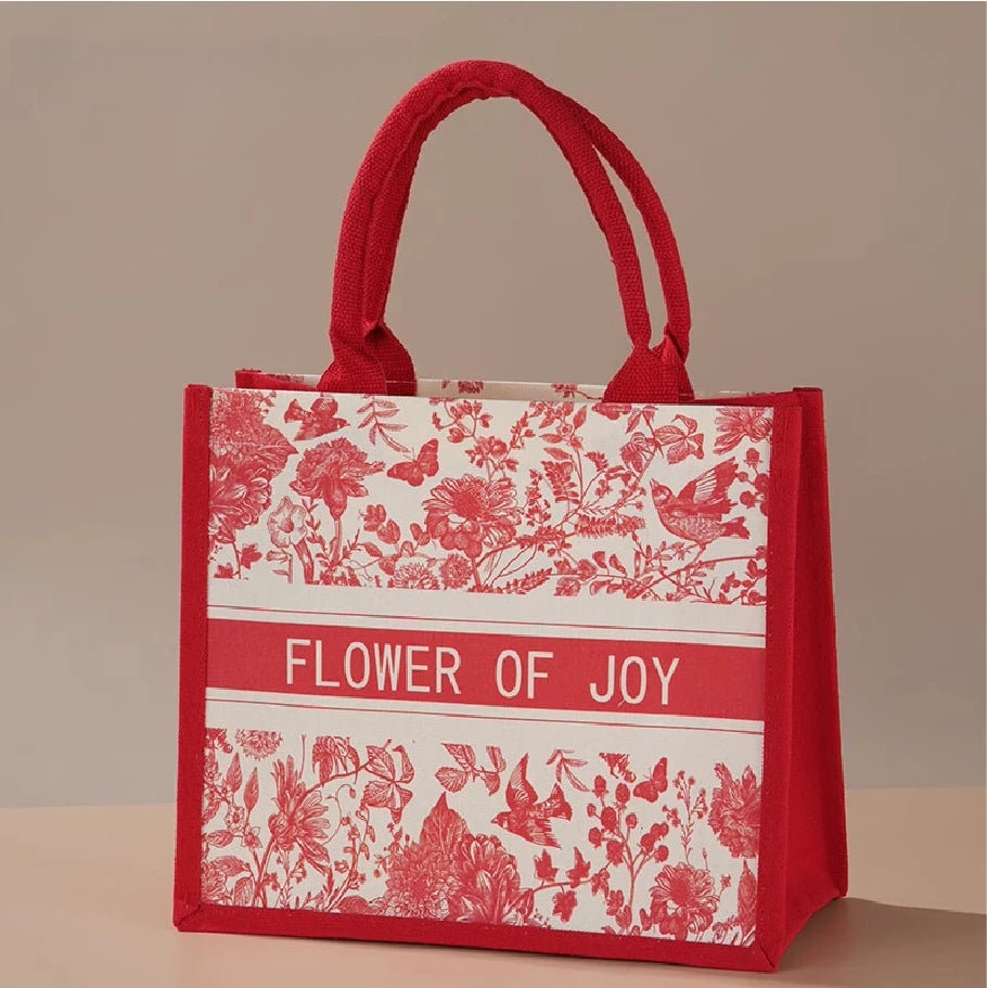 Wedding Holiday Party Wedding Party Gift Bag Canvas Tote Bag Festive Gift Wrapping Tote Bag