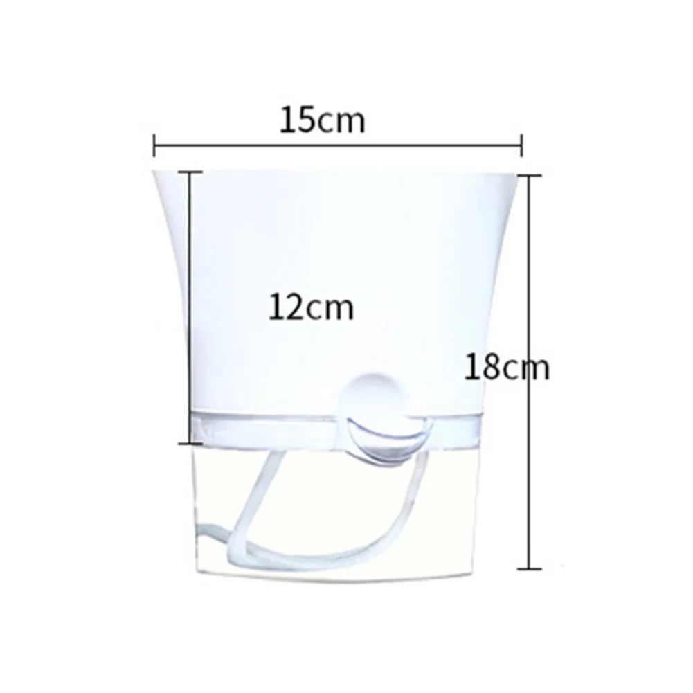 Transparent Self-Watering Plant Flower Pot Hexagonal Lazy Flowerpot Plastic Planters Home Garden Decoraction