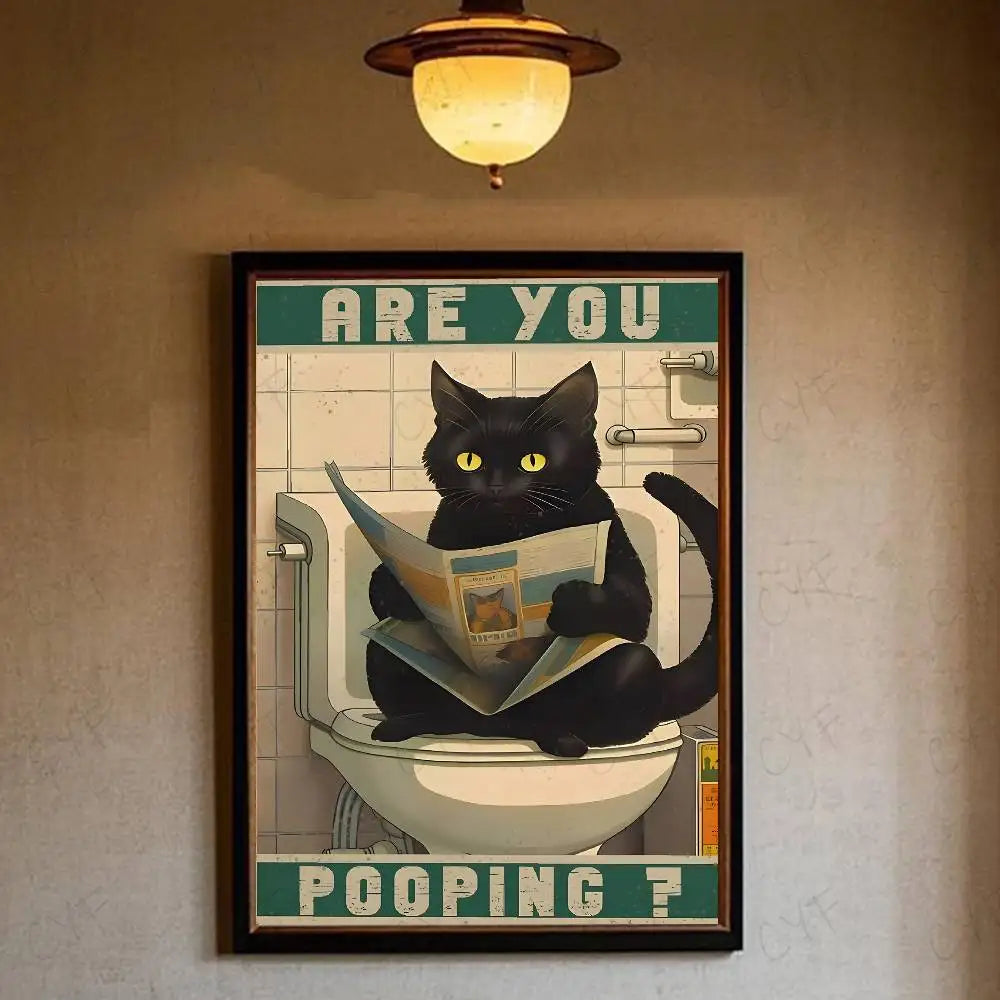 Interesting Cats And Quotes Poster HD art wall waterproof home living room bedroom bar aesthetic decoration