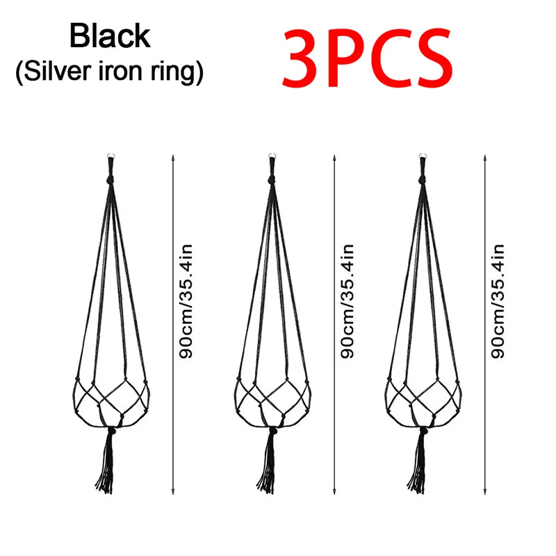 Hanging Plant Pot Hanging Basket Vases with Hook Creative Macrame Suspension Plant Planters for Hanging Flower Pot Net