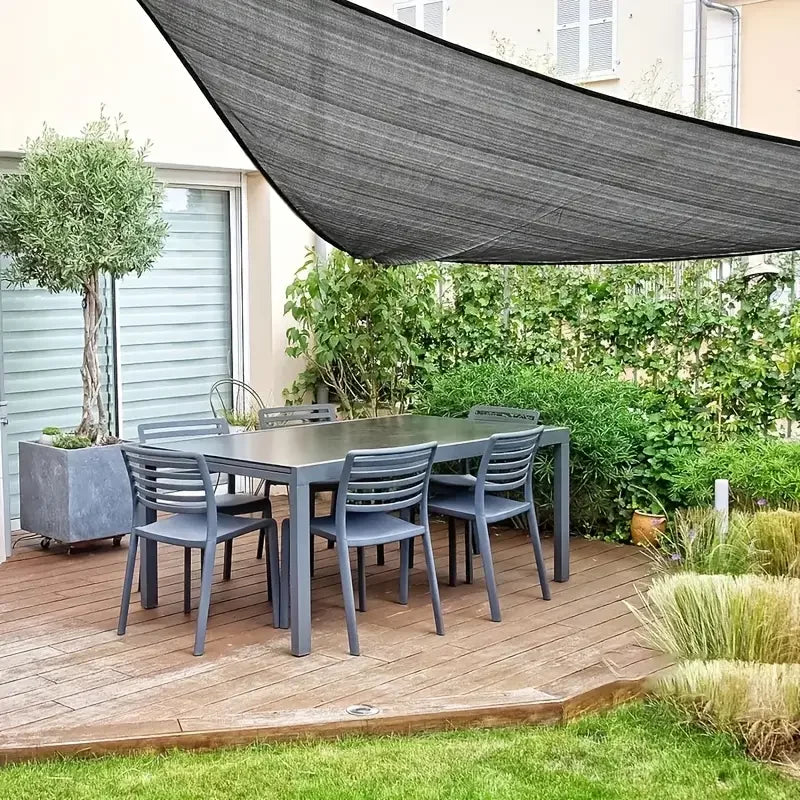 1pc Eaststararp Multi-Shade Net - 90% UV Protection, High-Density Polyethylene, Black Rectangle Sun Shade Sail for Patio, Pergol