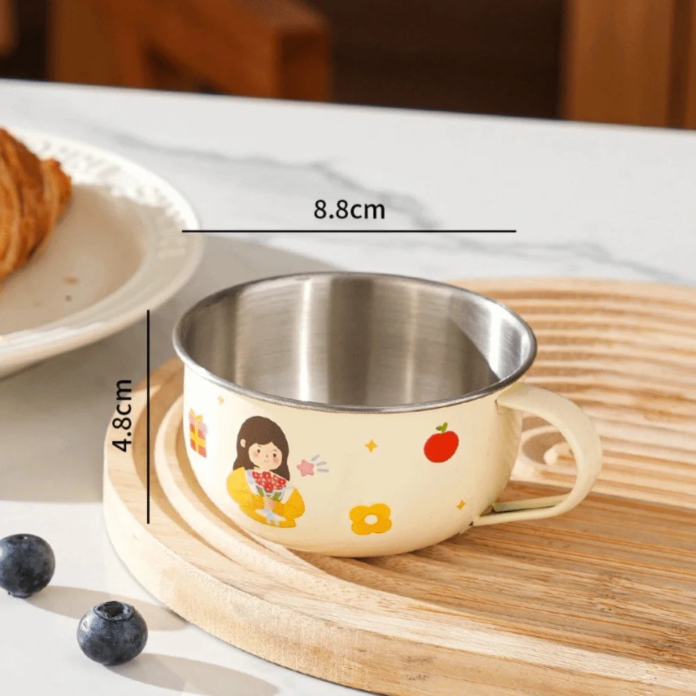 Stainless Steel Kids Stainless Cup 80/220ml Open Mouth Design Toddler Training Mug Mini Small Size High Appearance Level